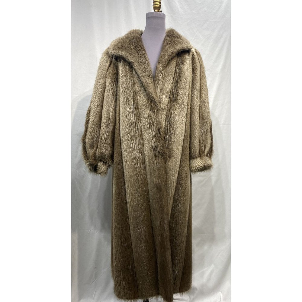 long hair beaver coat blonde (34120)